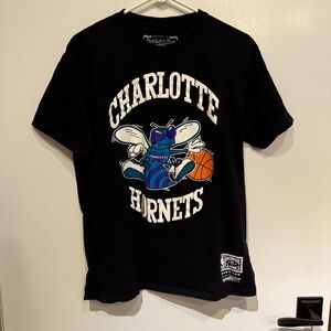Mitchell & Ness Black Charlotte Hornets T-Shirt